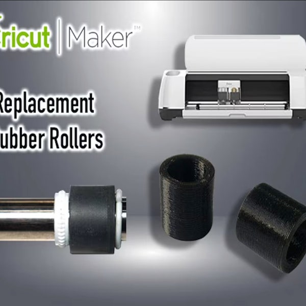 2Pcs Cricut Maker / 2 / 3 Replacement Rubber Rollers Spares Repair DIY