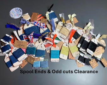 Waxed Linen Thread End of Spools 2 ply, 3 ply, 4 ply, 7ply & 12 Ply Thread in various lengths for handmade Book Binding