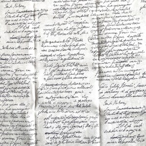 French Script cotton Fabric 25" x 45" with script writing - medium/heavy-weight Parisian Style Textile fabric Joann Fabric stock.