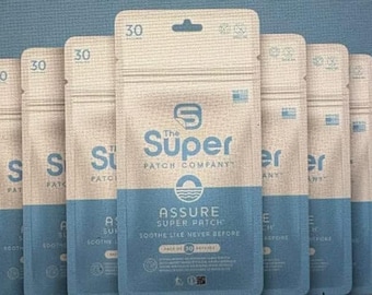 Les patchs Assure SuperPatch-Warable sont des patchs apaisants qui soutiennent votre routine de voyage.