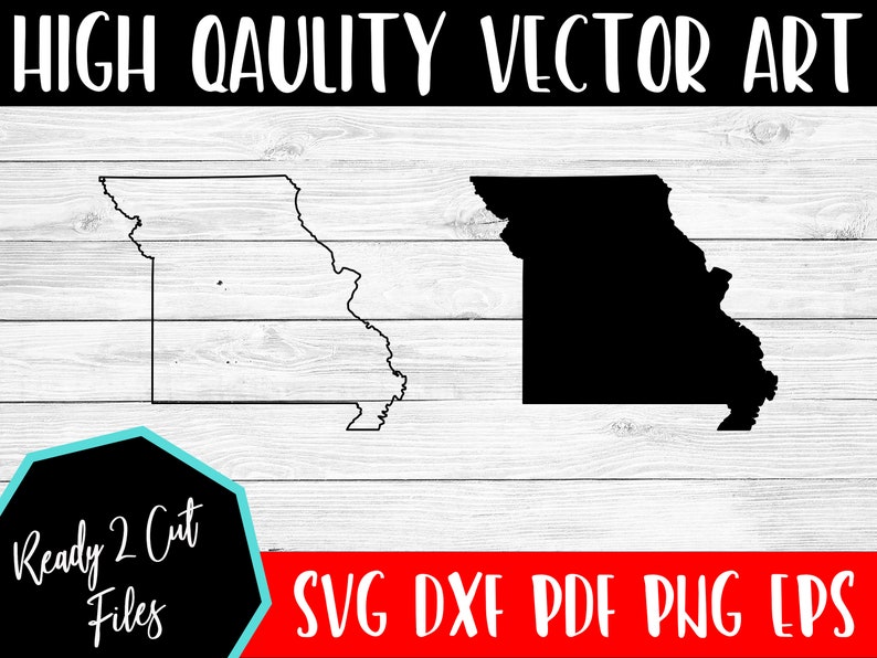 Missouri Outline SVG Files Missouri Cut Files Laser File - Etsy