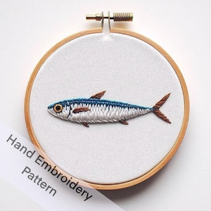 Ocean Fish Hand Embroidery Pattern - Digital Download for DIY Project, PDF Sea Life Designs, 6 Sizes Available Creative Craft Gift