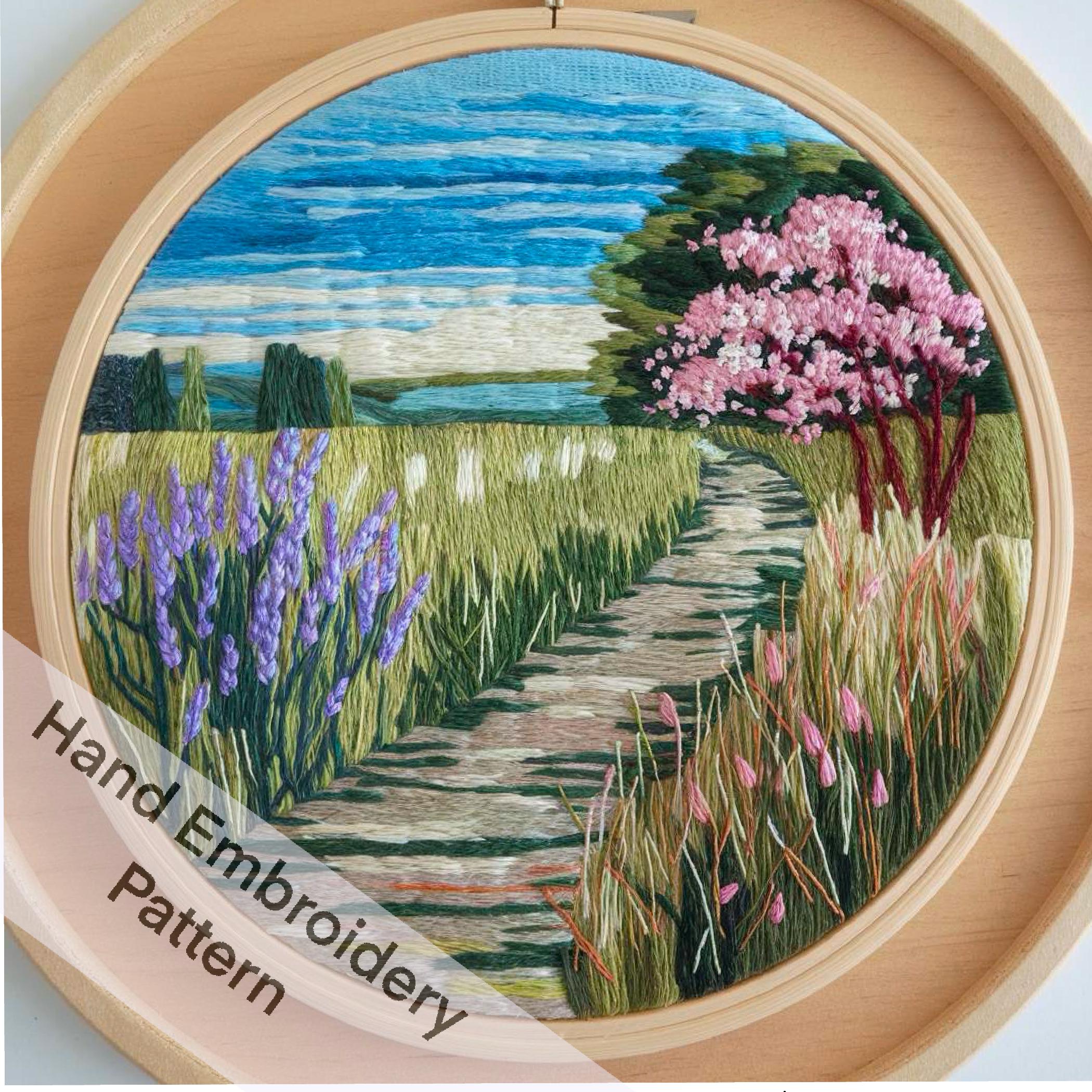 Printable Nature Scene Hand Embroidery Pattern PDF Files Digital ...