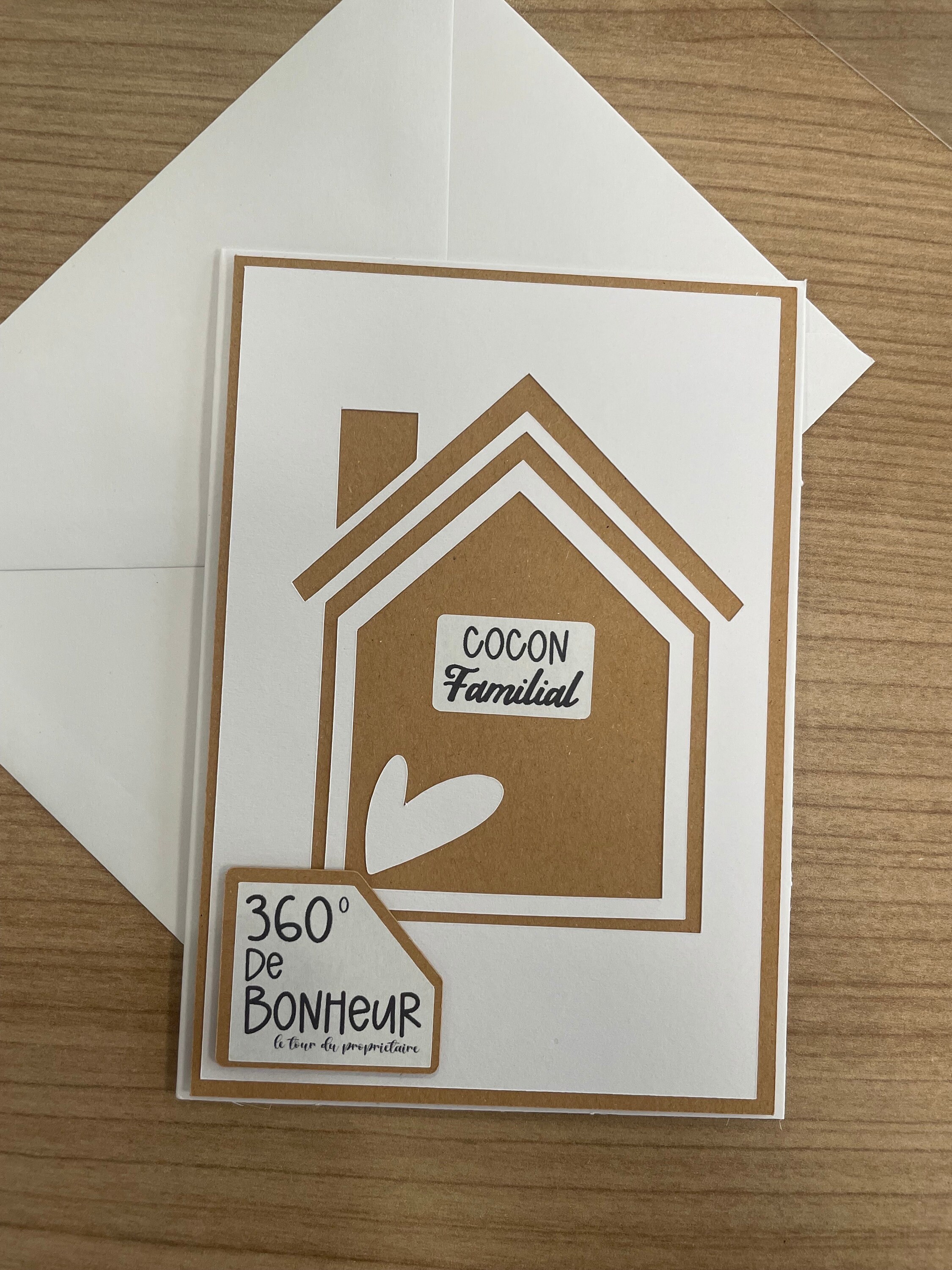 Cadeau Pendaison De Crémaillère : Carte De Vœux + Porte-clés - Carte Vierge 20.5x13.5cm, Porte-clés Acier Inoxydable 6.2x3cm - Ensemble Prêt à Offrir - 5