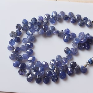 Tanzanite  Gemstone Beads, side Drilled Beads,5x6-7x8mm Semi Precious Beads,Pear Shape Beads,Smooth Beads ,8 Inch ,G1105