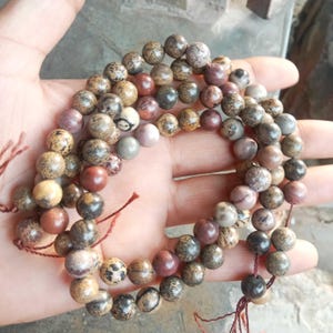 AAA Leopard Skin Jasper Round  Smooth Ball Beads   8mm,12 Inch Full strand