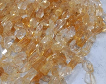 Shaded citrine faceted gemstone beads free size 8 inch