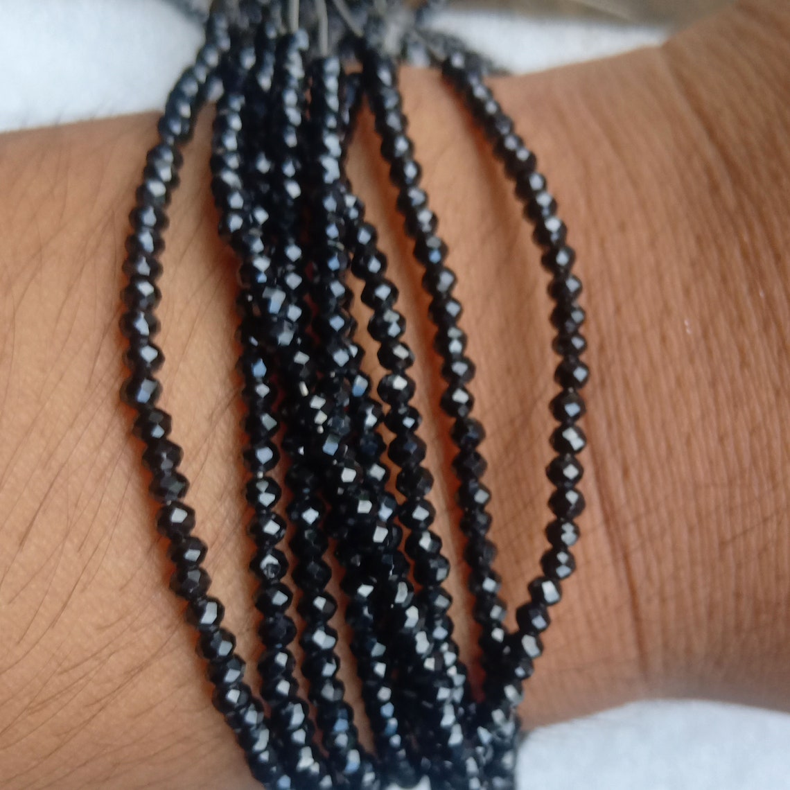 Natural Black Diamond Faceted Beads 1.52.5 MM Diamond Etsy