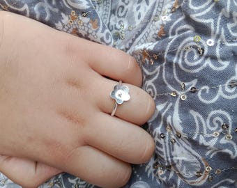Garnet Heart Ring: 925 Sterling Silver Vintage Promise Ring