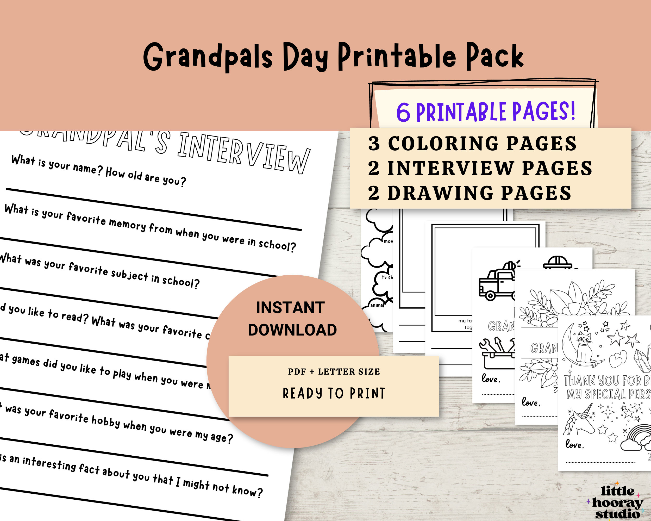Grandpals Day Craft, Grandparents Day Gift, Grandparents Printable ...