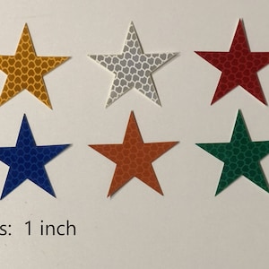 1.0 Inch Star Prismatic Retro Reflective Decal High Intensity - Set of 100