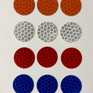 2.0 Inch Round Dots Prismatic Retro Reflective Decal High Intensity - Set of 20