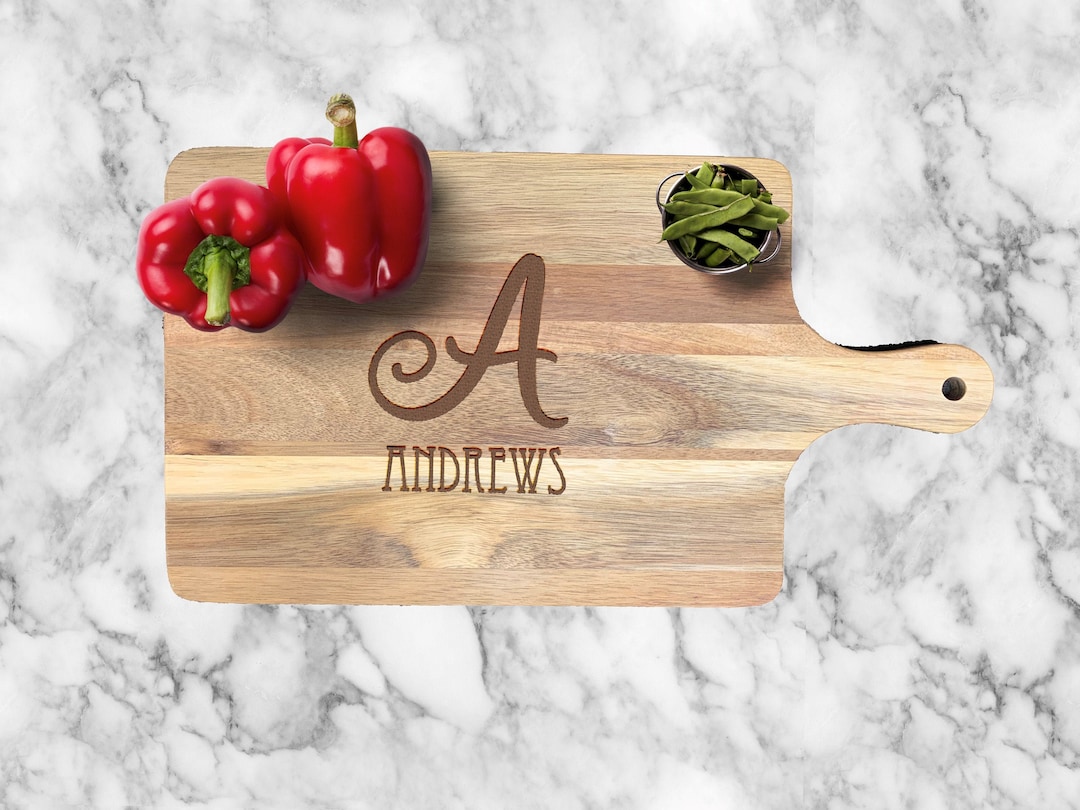 Personalized Engraved Acacia Wood Cutting Board 16" X 8.75 ...