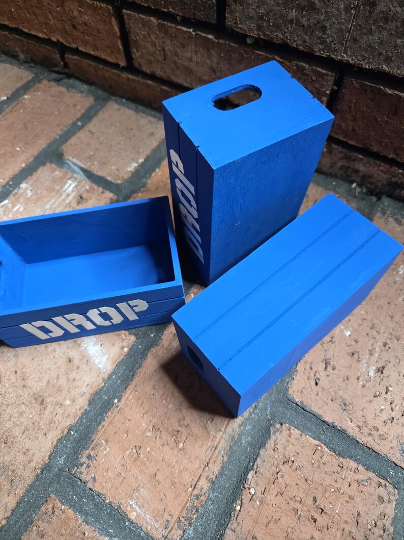 Personalized Gamer Drop Box | Blue Wooden Party Favor Crate | Gaming ...