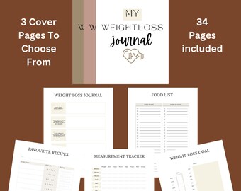 Weight Loss Journal: Fitness & Meal Planner (Digital Download)
