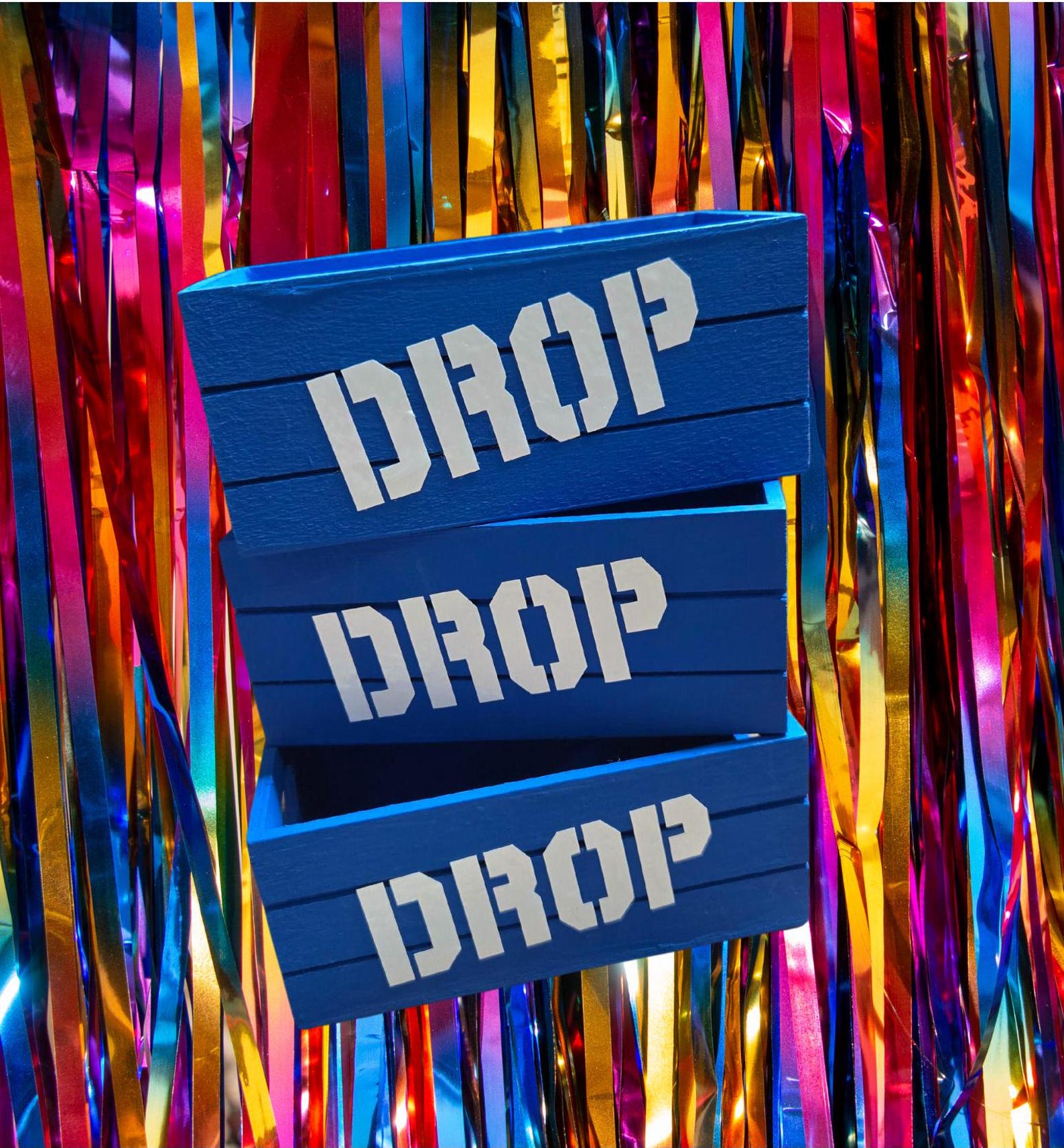 Personalized Gamer Drop Box | Blue Wooden Party Favor Crate | Gaming ...