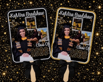 Custom Graduation Hand Fan: Personalized Photo Keepsake