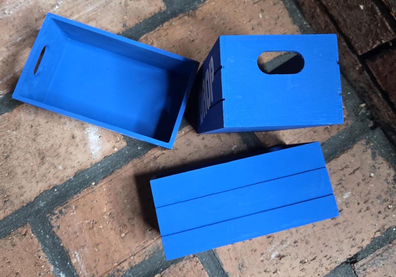 Personalized Gamer Drop Box | Blue Wooden Party Favor Crate | Gaming ...