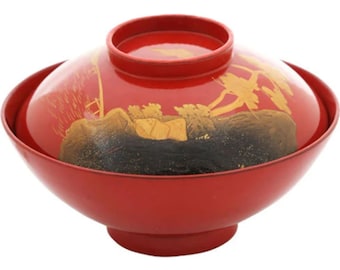 Fine Antique  Japanese Lacquer Bowl Meiji Period, 1867-1912.