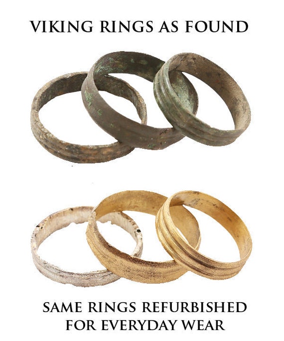 Size 10 Ancient Viking Wedding Ring - image 5