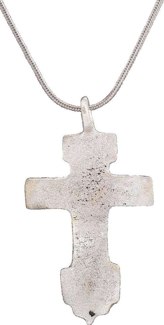 Fine Large Eastern European Christian Cross Neckl… - image 2