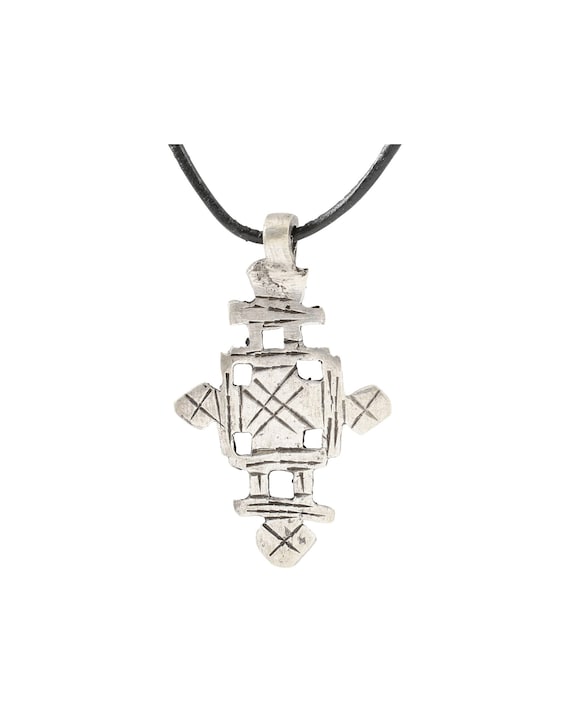 Coptic Silver Cross, Ethiopia, 19th Century.