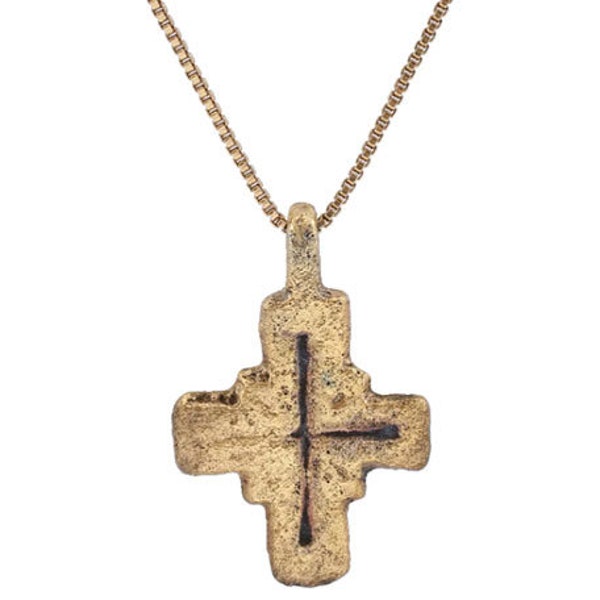 Medieval European Pilgrim’s Cross Necklace, 8th-12th Century Wearable Jewelry