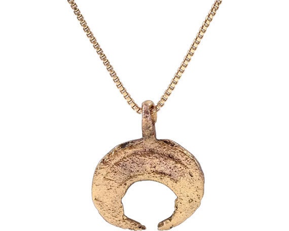 Ancient Viking Lunar Pendant Necklace, 11th Centu… - image 1