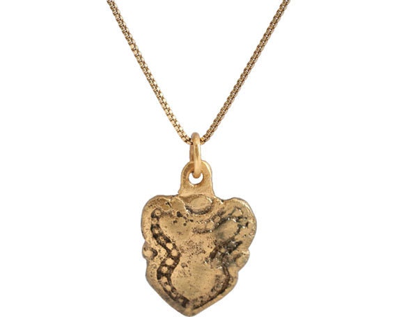 Ancient Viking Heart Pendant Necklace, C.850-1050… - image 1