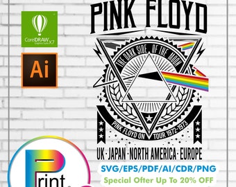 PINK FLOYD clipart descarga instantánea (svg eps pdf ai cdr png) lista para manualidades archivos de corte digital imprimir diseños.