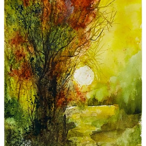 Original Watercolor: Earth XI