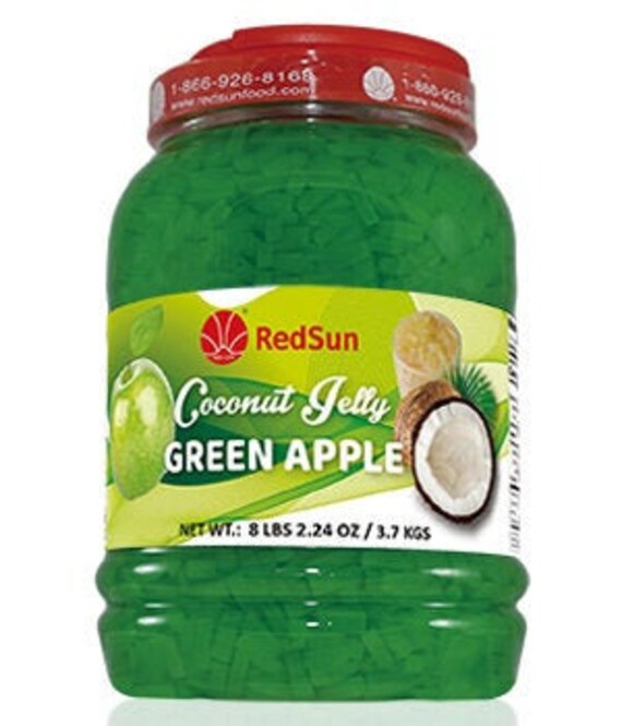 Green Apple Coconut Jelly Bubble tea Diy bubble tea Etsy