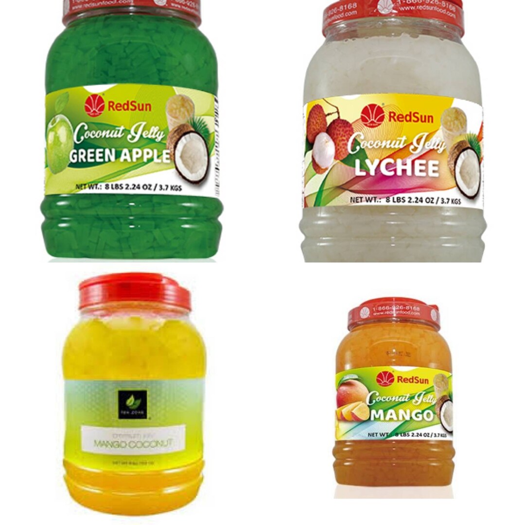 Lychee Coconut Jelly Variety Bubble Tea Jelly Do It Etsy Canada