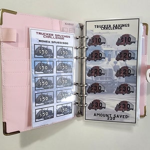 Personaliseer vrachtwagenchauffeur spaaruitdagingen gelamineerde budgettering levensstijl vrachtwagenchauffeur cadeau voor echtgenoot, man of vriend