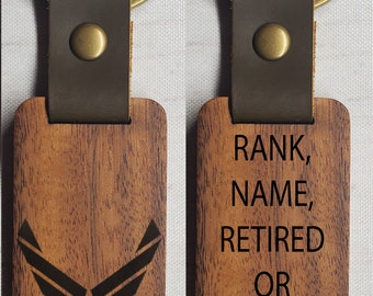 Military Wooden Keychains