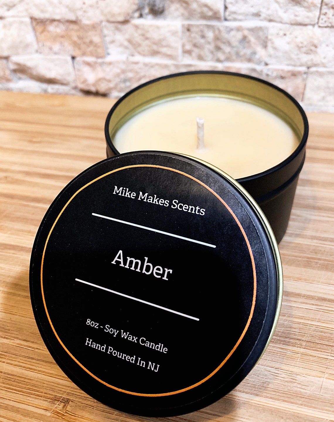 Handmade Candle Relaxing Natural Amber Scented White 4oz/8oz Etsy