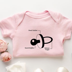 Pacifier Diagram Funny Infant Jersey Bodysuit