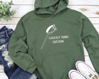Classically Trained Equestrian Funny Hobby Horse Unisex Heavy Blend Hooded Sweatshirt