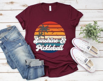 Sunshine and Pickleball Unisex Short Sleeve Tee
