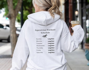 Equestrian Workout Schedule Unisex  Hooded Sweatshirt