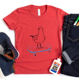 Kids&#39; Skater Seagull Skateboard T-Shirt