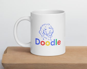 Golden Doodle White Glossy Mug