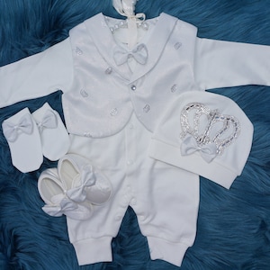 Baptism Boy Outfit,Baptism Outfit for Baby Boy Christening outfit Coming Home Outfit Baby Boy Wedding Outfit, Baptism Gift, Baby boy gift.
