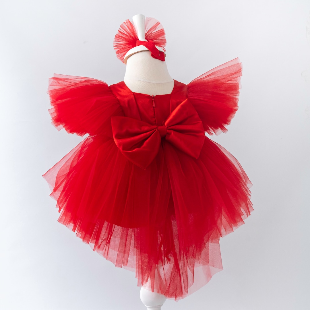 Christmas Baby Girl Dress, Red Tutu Dress, Christmas Tutu Dress