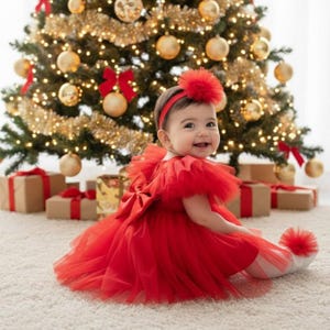 3 6 month christmas dress Baby Girl Months 3 Years (100cm) 56 22.05 53 20.87 56 22.05 3 Mistletoe Satin Baby Dress 3M