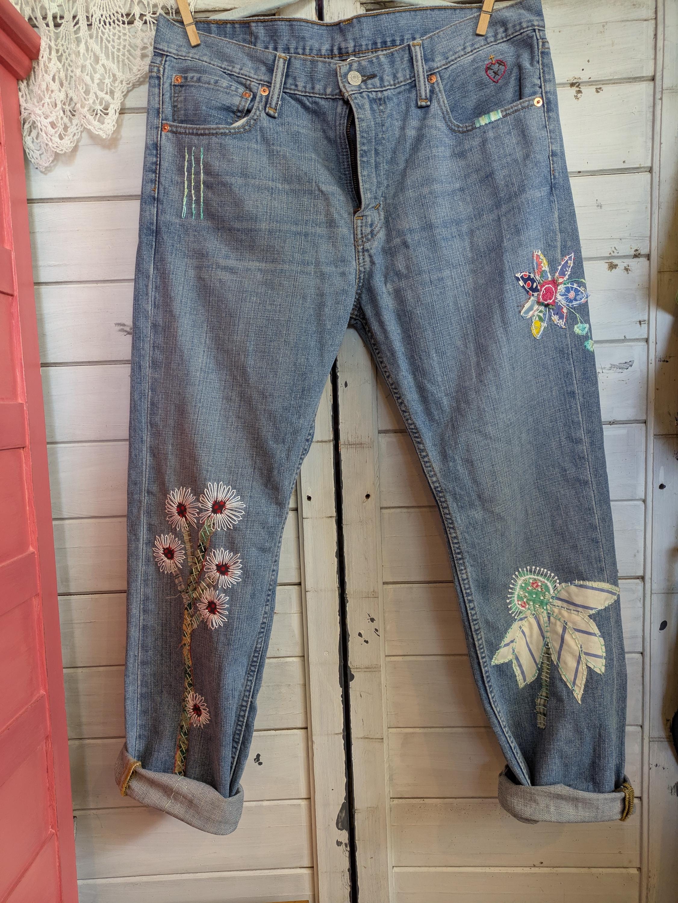 Levis floral jeans - Etsy 日本