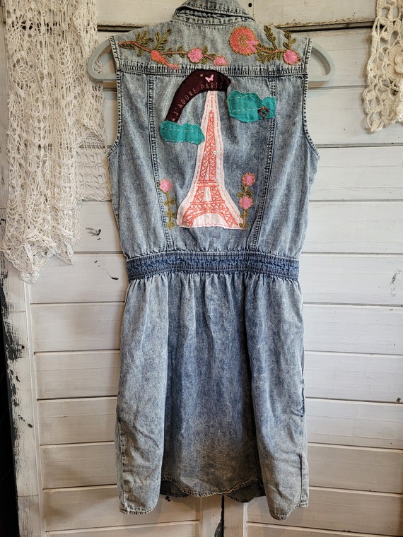 Buy GAP Denim Sleeveless Paris Upcycle Shirt Dress Duster, Size S/tall  Online in India - Etsy
