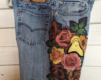 Levi&#39;s Floral St. Therese Upcycle Boyfriend Jeans, Size 34x32
