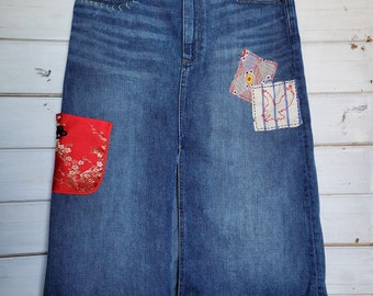 Taille de jupe gap eagle en denim femme 28r