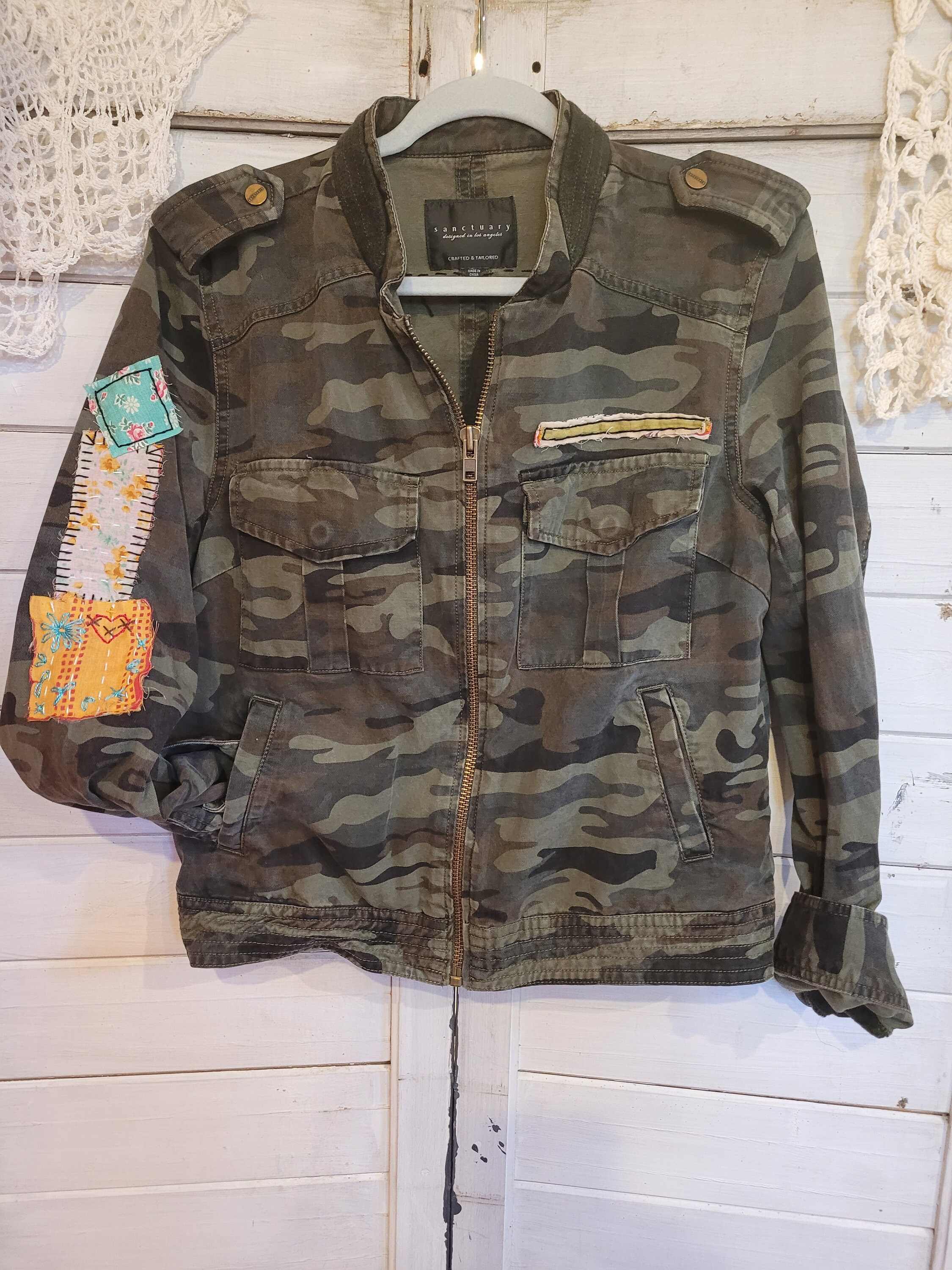 Men's Camouflage Denim Jacket 